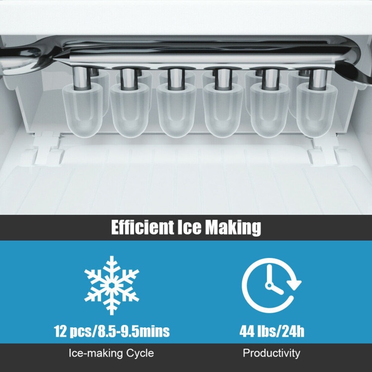 44 Lbs Portable Countertop Ice Maker Machine With Scoop