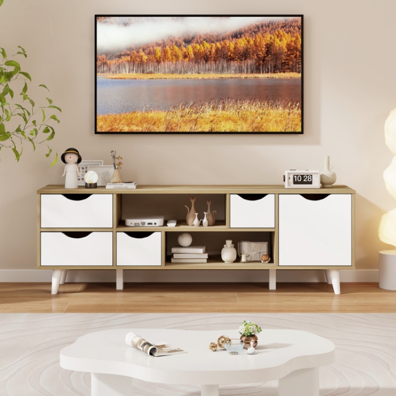 Oak TV Stand for TVs Up to 55"