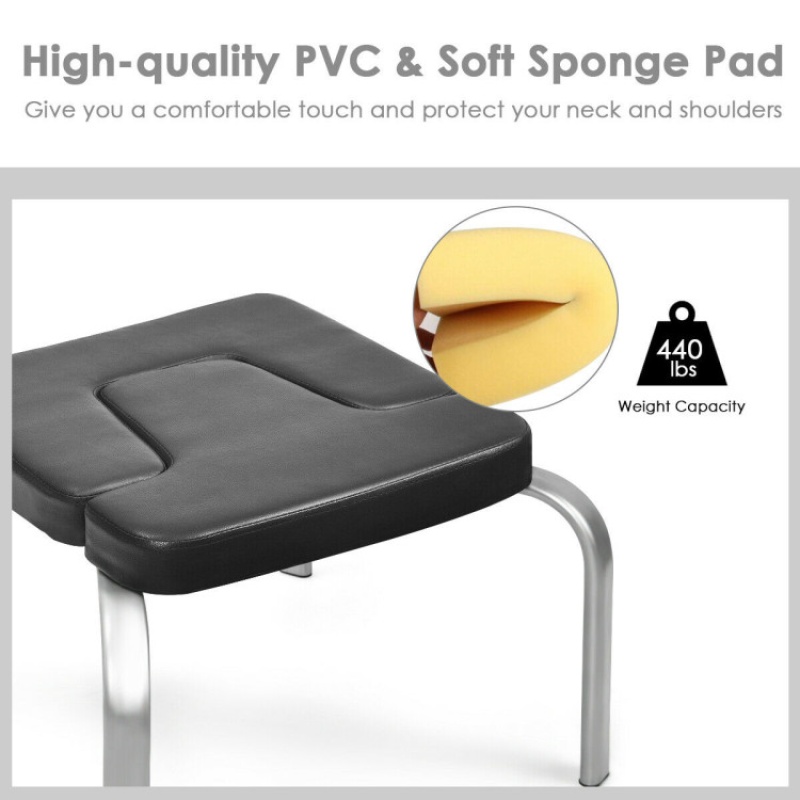 Yoga Iron Headstand Bench With Pvc Pads For Family Gym