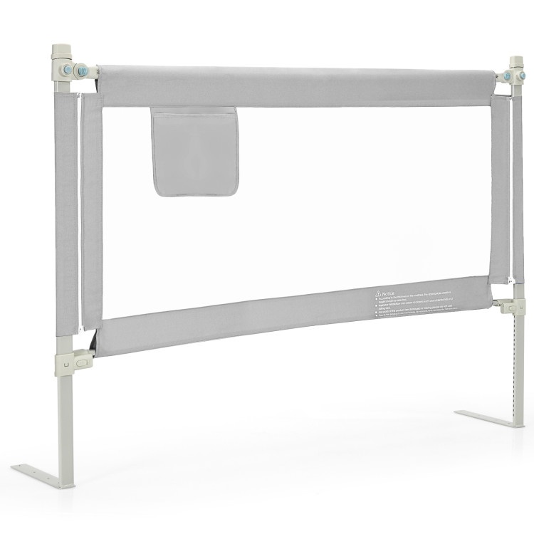 57 Inch Toddlers Vertical Lifting Baby Bed Rail Guard With Lock
