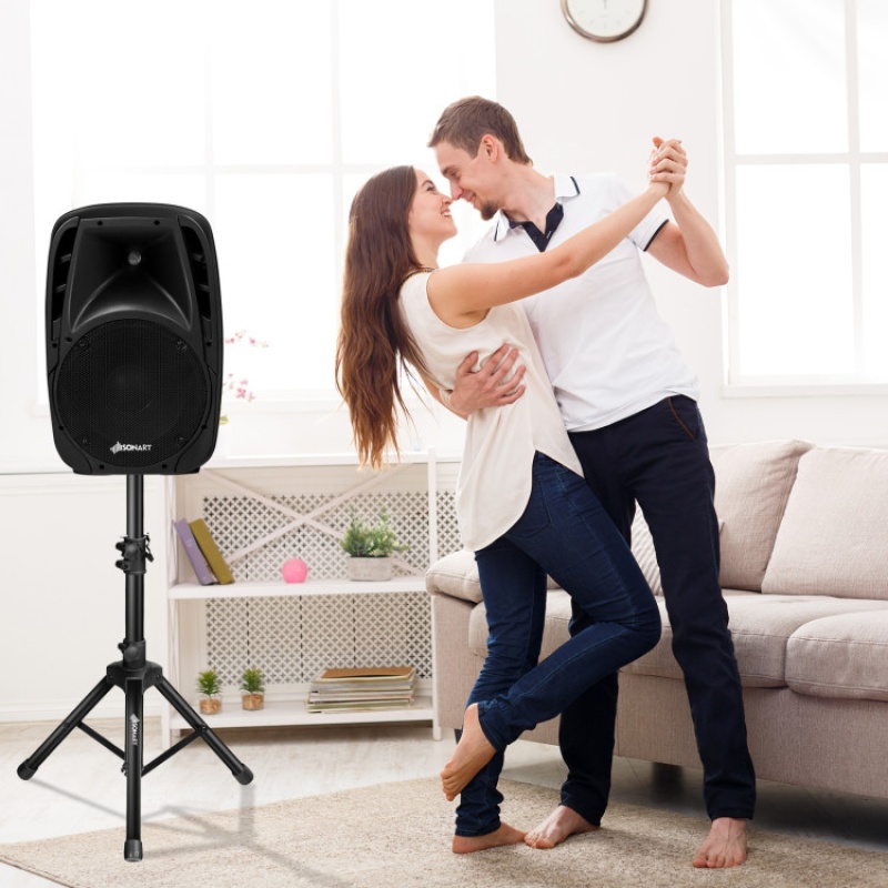 Dual 10 Inch 1600W Powered Mic Speaker with Bluetooth