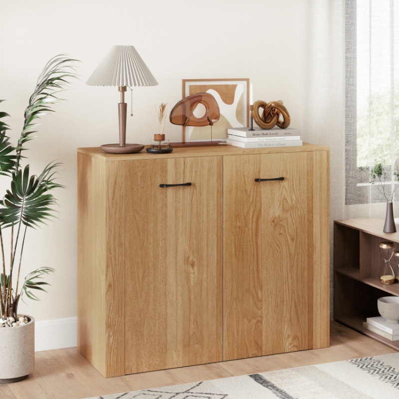38" Buffet Modern Sideboard Cabinet With Storage-Natural