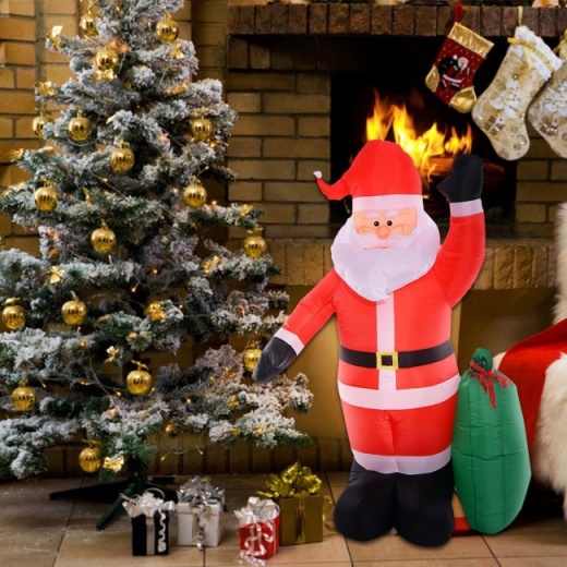 8 Feet Airblown Inflatable Christmas Xmas Santa Claus Gift Decor Lawn Yard Outdoor