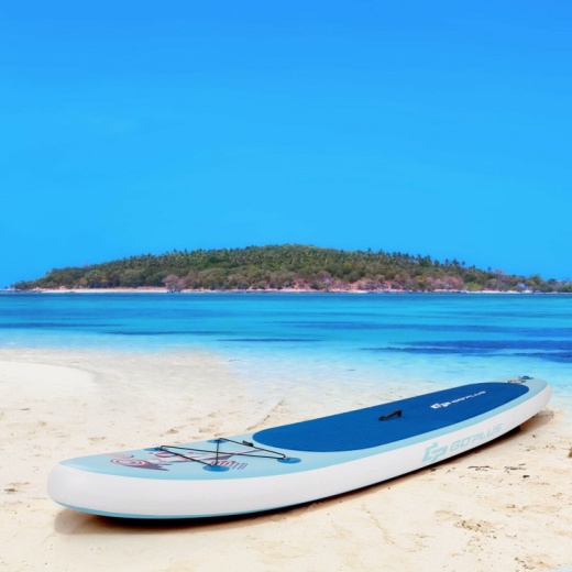 10 Feet Inflatable Stand Up Paddle Board With Adjustable Paddle Pump
