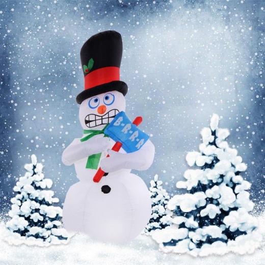 7 Feet Airblown Inflatable Christmas Snowman Gemmy Lighted Decoration