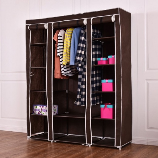 Portable closet online wood