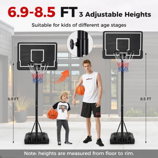 Indoor Basketball Hoop -10ft Height Adjustable Portable