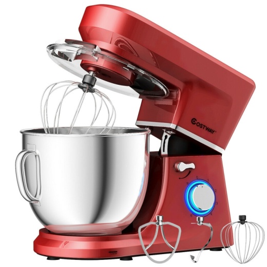 7.5 Qt Tilt-Head Stand Mixer With Dough Hook-Red