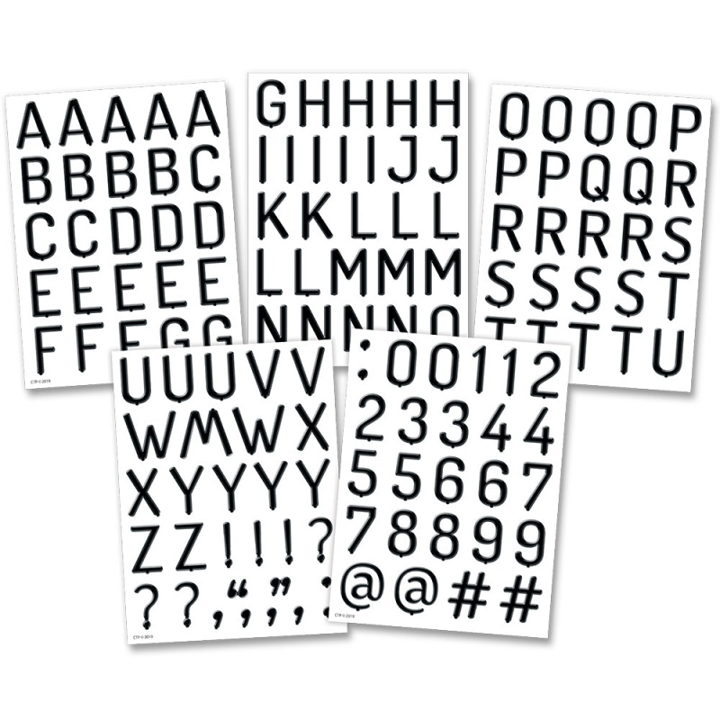 Black Letter Board 1 Uppercase Letter Stickers