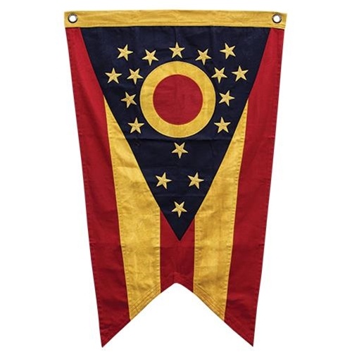 Teastained Ohio Flag 24X38