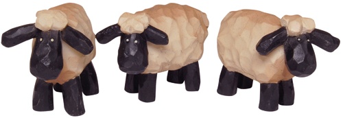 3/Set, 1" Mini Resin Sheep