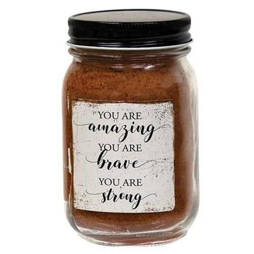 You Are Amazing Pint Jar Candle, Buttered Maple Syrup
