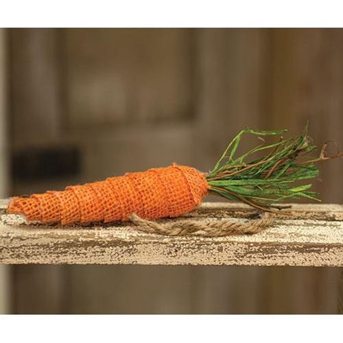 Burlap Carrot Ornament