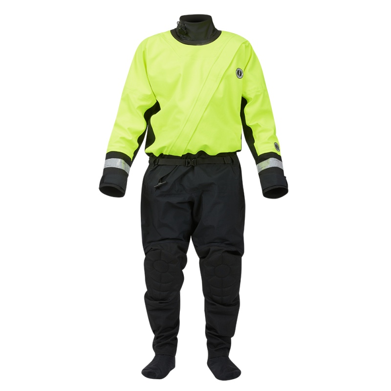 Mustang Msd576 Water Rescue Dry Suit - Fluorescent Yellow Green-Black - Xl