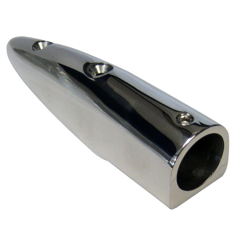 Whitecap 5-1/2° Rail End (End-In) - 316 Stainless Steel - 7/8" Tube O.D