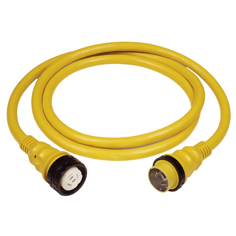 Marinco 50Amp 125/250V Shore Power Cable - 12' - Yellow