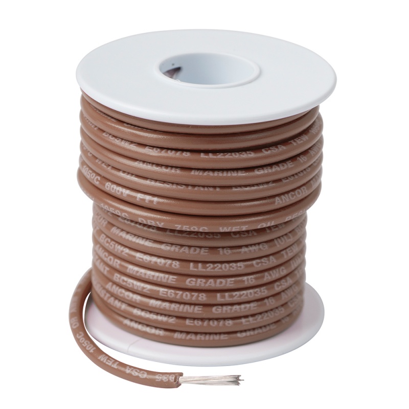 Ancor Tan 12 Awg Tinned Copper Wire - 100'