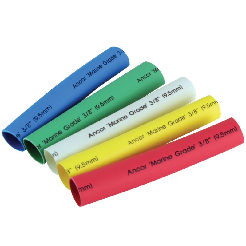 Ancor Adhesive Lined Heat Shrink Tubing - 5-Pack, 3", 12 To 8 Awg, Assorted Colors