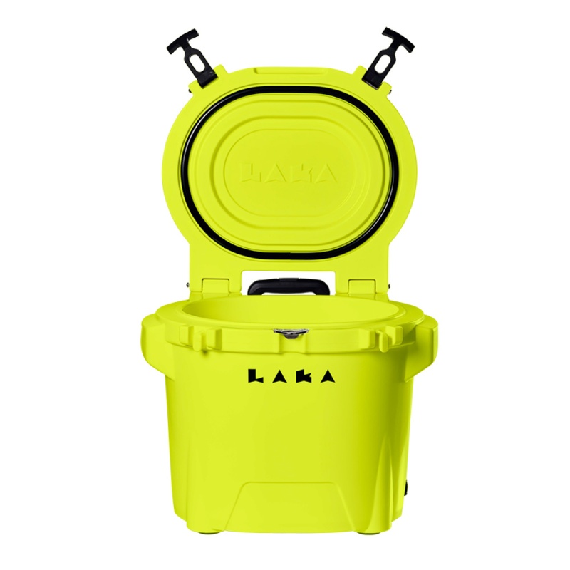 Laka Coolers 30 Qt Cooler W/Telescoping Handle & Wheels - Yellow