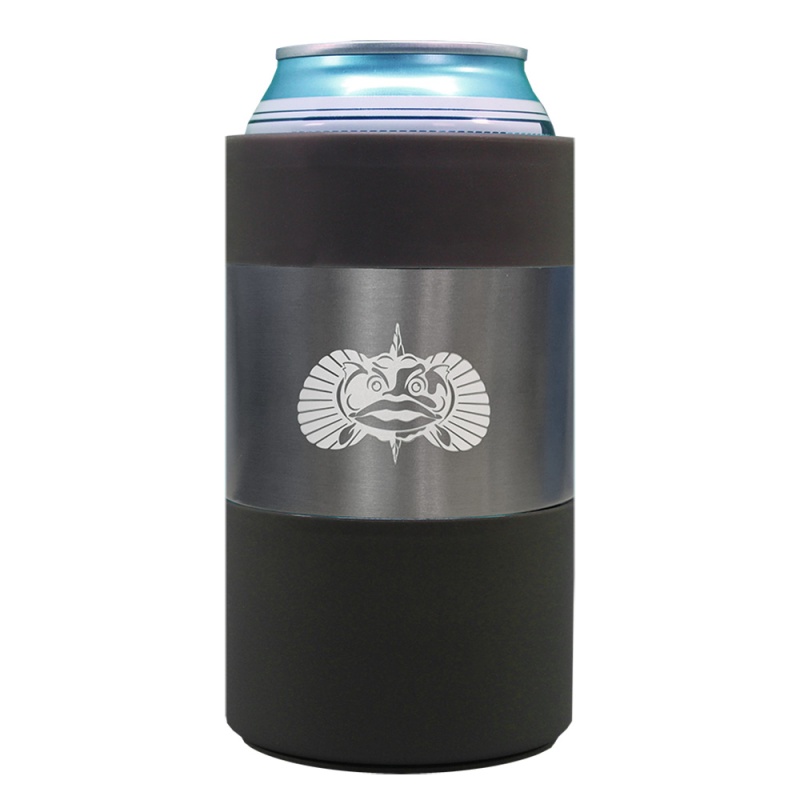 Toadfish Non-Tipping Can Cooler + Adapter - 12Oz - Graphite