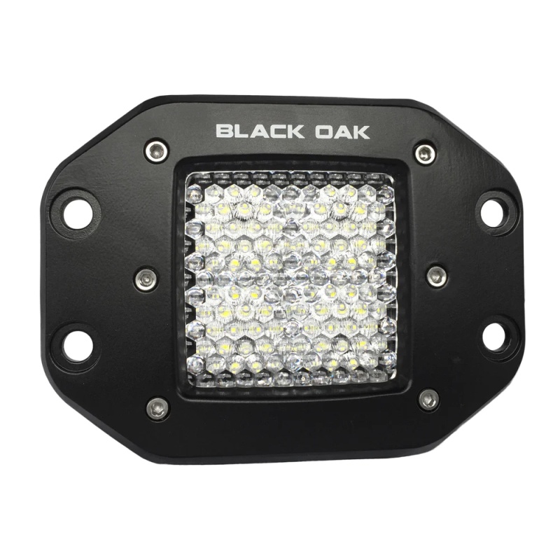 Black Oak Pro Series 2" Flush Mounted Diffused Light - Black