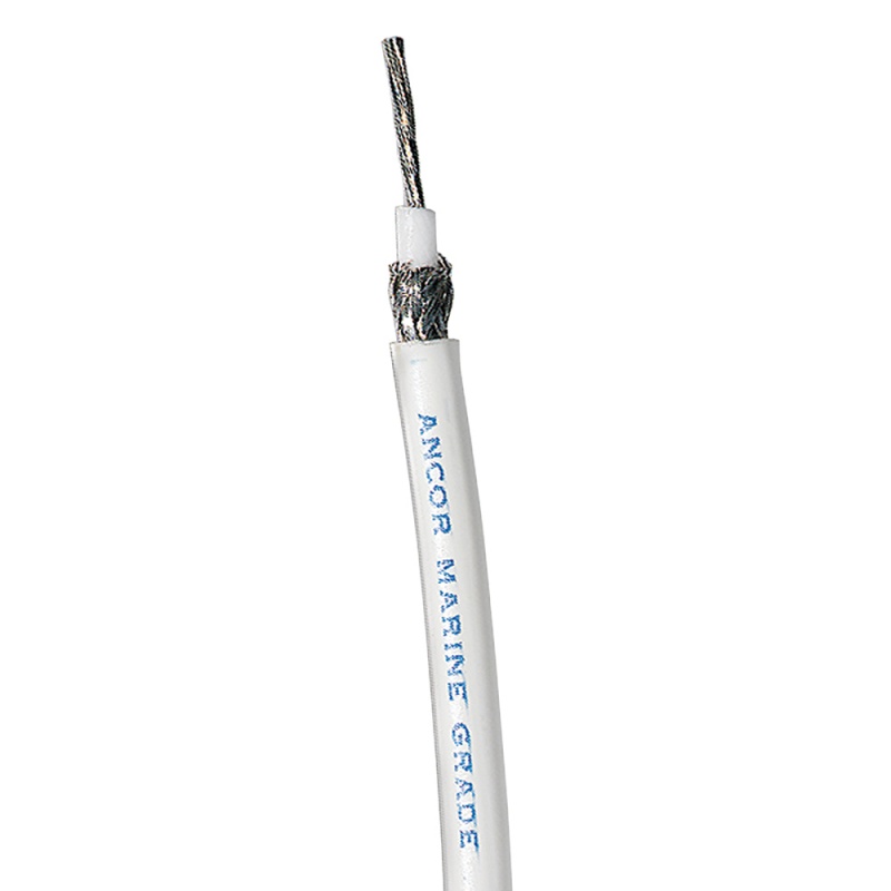 Ancor White Rg 8X Tinned Coaxial Cable - 1,000'