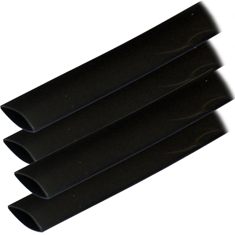 Ancor Adhesive Lined Heat Shrink Tubing (Alt) - 3/4" X 12" - 4-Pack - Black