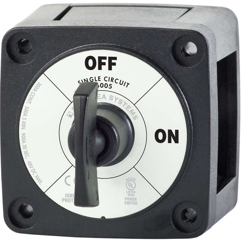 Blue Sea 6005200 Battery Switch Single Circuit On-Off - Black