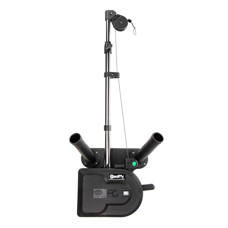 Scotty 1116 Propack 60" Telescoping Electric Downrigger W/ Dual Rod Holders And Swivel Base