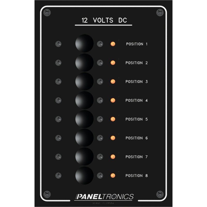 Paneltronics Standard Panel - Dc 8 Position Circuit Breaker W/Leds