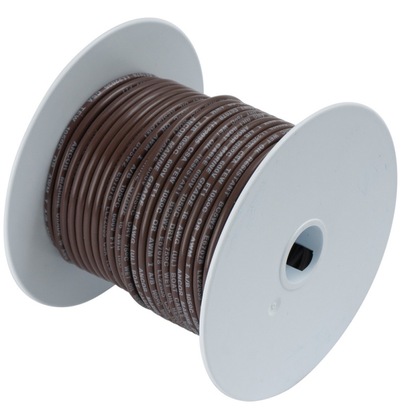 Ancor Brown 16 Awg Tinned Copper Wire - 1,000'