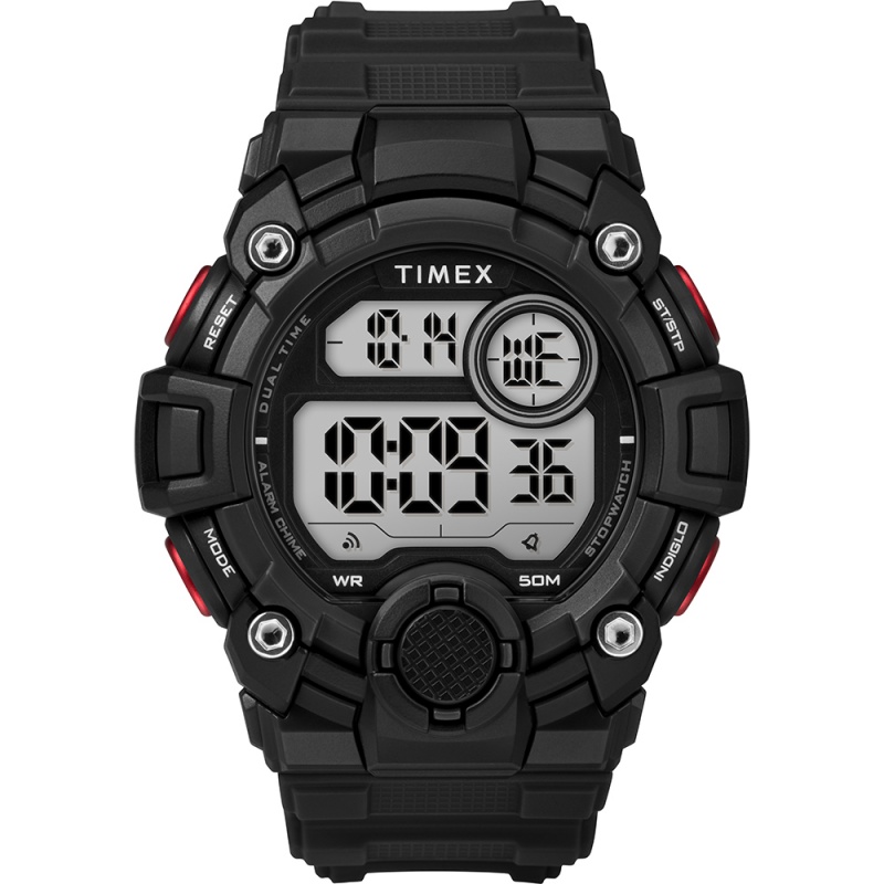 Timex Men's A-Game Dgtl 50Mm Watch - Black/Red