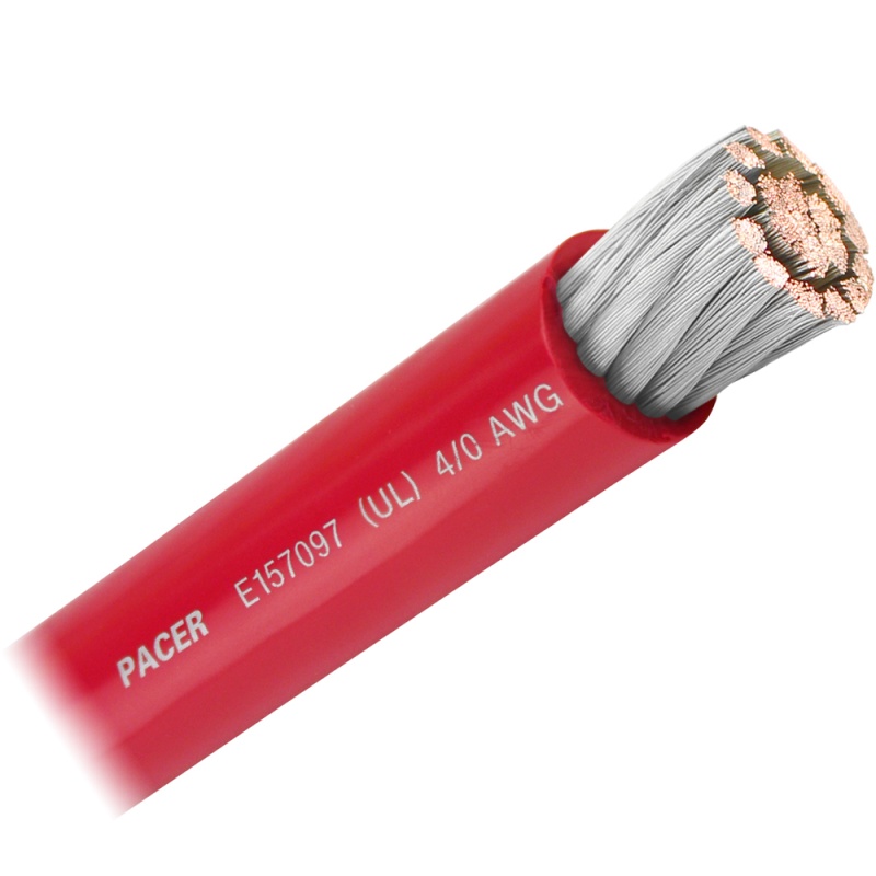 Buy Pacer Red 4/0 AWG Battery Cable Online - Sold By The Foot