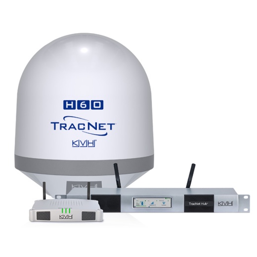 Kvh TracNet H60 Ku-Band Antenna with TracNet Hub - Fastest Connectivity at Sea