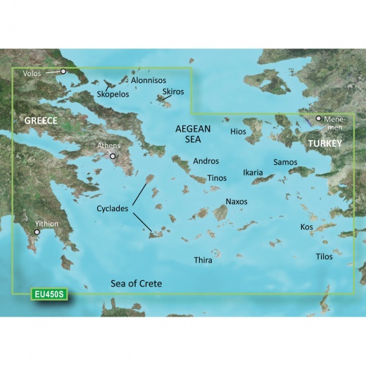 Garmin Bluechart G3 Vision HD - VEU450S: Athens & Cyclades Navigation