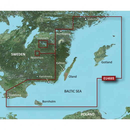 Garmin Bluechart G3 Vision HD - VEU468S - Södertälje to Trelleborg - MicroSD/SD