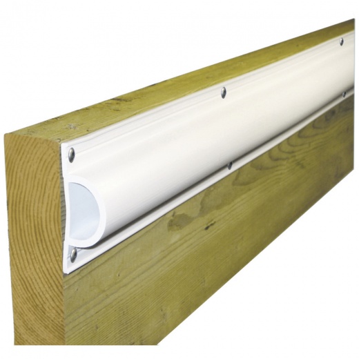 Dock Edge Standard 'D' PVC Profile 16Ft Roll - White