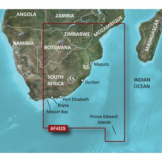 Garmin Bluechart® G3 Vision® Hd - Vaf452s - Knysna, Sa To Beira, Mz - Microsd™/Sd™
