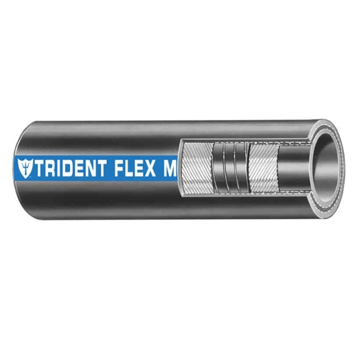 Trident Marine 1-1/2" X 50' Coil Flex Marine Wet Exhaust & Water Hose - Black