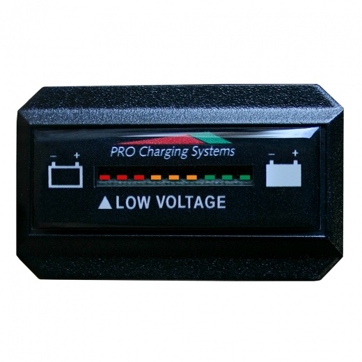 Dual Pro Battery Fuel Gauge - Deltaview Link Compatible - Rectangle - 64V System (8-8V Batteries)