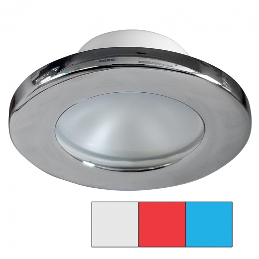 I2systems Apeiron A3120 Screw Mount Light - Red, Cool White & Blue - Chrome Finish