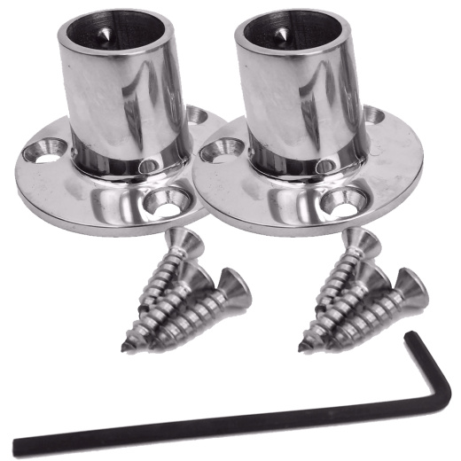 Navpod Feet Pair Kit - Stainless Steel Feet For 1″ Diameter Tubing (Circular Base)