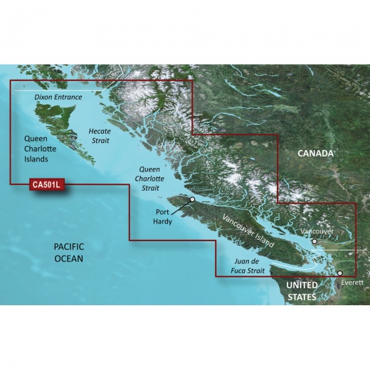 Garmin Bluechart G3 Vision HD - VCA501L - Vancouver Island - Dixon Entrance - MicroSD/SD