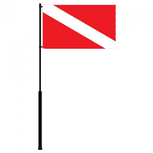 Mate Series Flag Pole - 36 W/Dive Flag