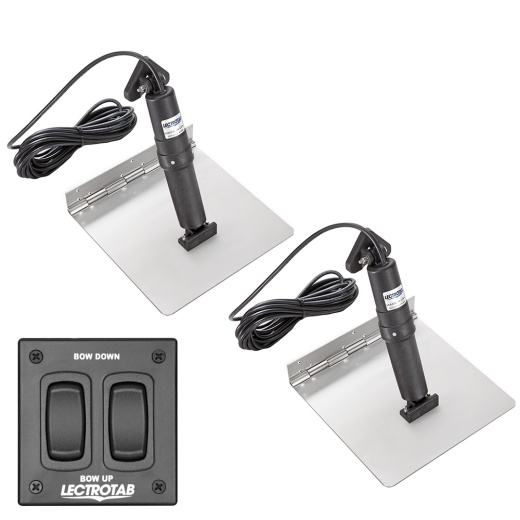 Lectrotab XKA Stainless Steel Trim Tab Kit W/Rocker Switch - 9 x 24