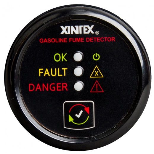 Fireboy-Xintex Gasoline Fume Detector - Black Bezel - 12/24v