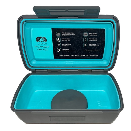 Toadfish Stowaway Dry Box W/Smart Grip & Cell Phone Tray Insert