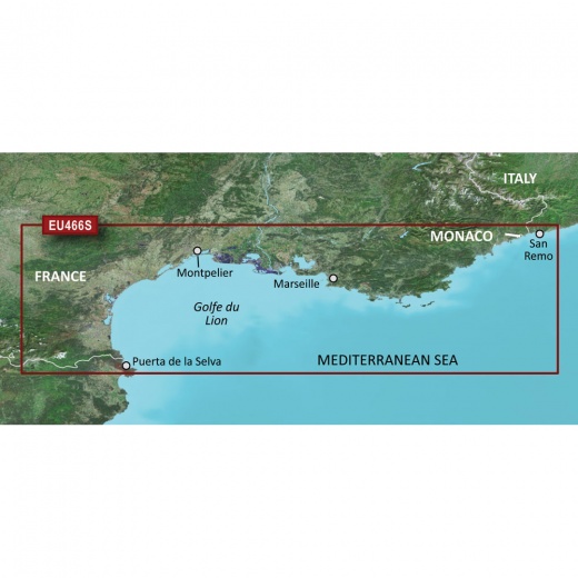 Garmin Bluechart® G3 Vision® Hd - Veu466s - Golfe Du Lion To San Remo - Microsd™/Sd™