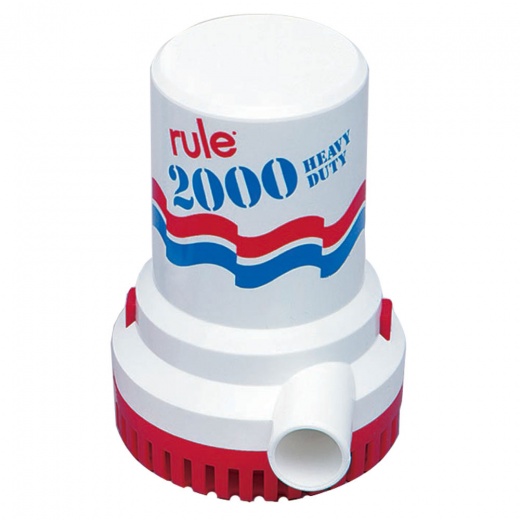 Rule 2000 GPH Non-Automatic Bilge Pump with 6' Leads