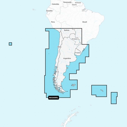 Navionics Nasa005l - Chile, Argentina & Easter Island - Navionics+